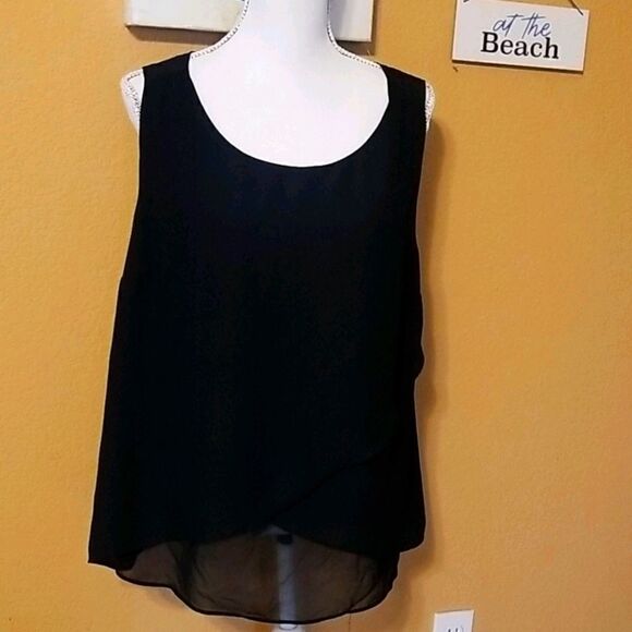 Ambiance Black Flowy Top  - Picture 1 of 4